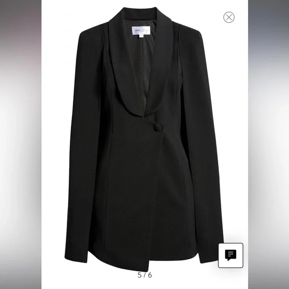 Katie May Boss Lady Cape Minidres- Black L FOR RENT ONLY